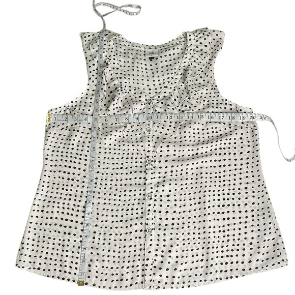 CAbi Style 4553 Black and White Polka Dot Blouse - Picture 6 of 6